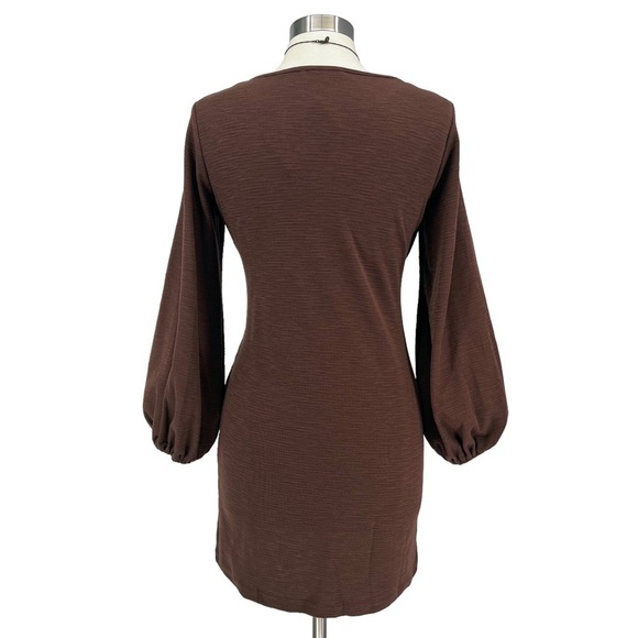 R.Vivimos Long Sleeve Tie Waist Knit Dress M - Picture 5 of 8